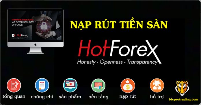 Hướng dẫn nạp rút tiền sàn Hotforex